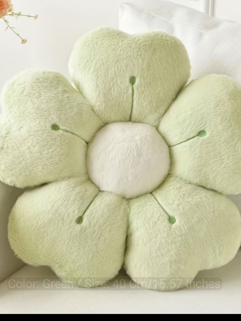 Daisy Flower Accent Pillow